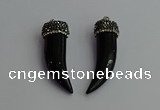 CGP336 10*45mm - 12*50mm oxhorn agate pendants wholesale