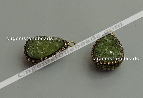 CGP479 15*20mm teardrop crystal glass pendants wholesale