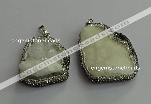 CGP602 25*30mm - 35*40mm freeform druzy agate gemstone rings