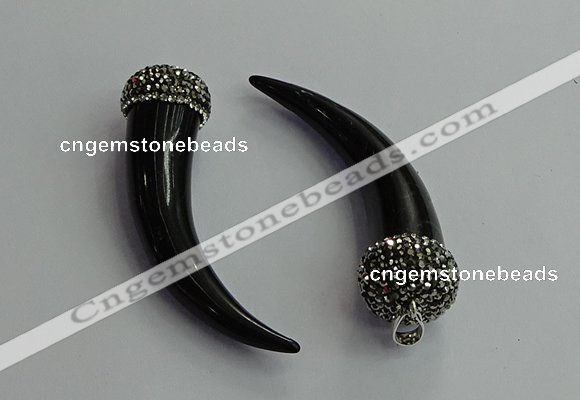 CGP629 16*60mm - 18*65mm oxhorn resin pendants wholesale