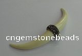 CGP632 15*95mm oxhorn resin pendants wholesale