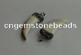 CGP700 15*45mm horn ammolite pendants jewelry wholesale