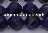 CGS459 15.5 inches 12mm faceted nuggets goldstone beads wholesale