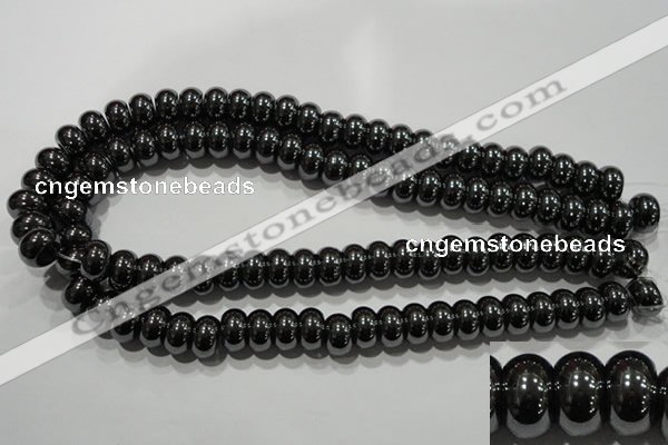 CHE112 15.5 inches 8*13mm rondelle large hole hematite beads