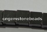 CHE184 15.5 inches 10*10mm cube hematite beads wholesale