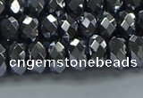 CHE2002 15.5 inches 5*8mm faceted rondelle hematite beads