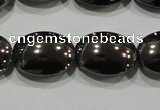 CHE277 15.5 inches 10*14mm oval hematite beads wholesale