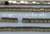 CHE601 15.5 inches 3*3mm cube plated hematite beads wholesale