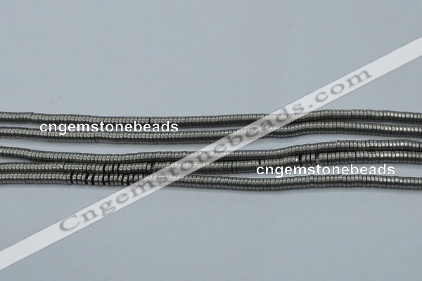 CHE680 15.5 inches 1*4mm tyre matte plated hematite beads