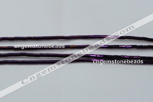 CHE749 15.5 inches 3*5mm tube plated hematite beads wholesale