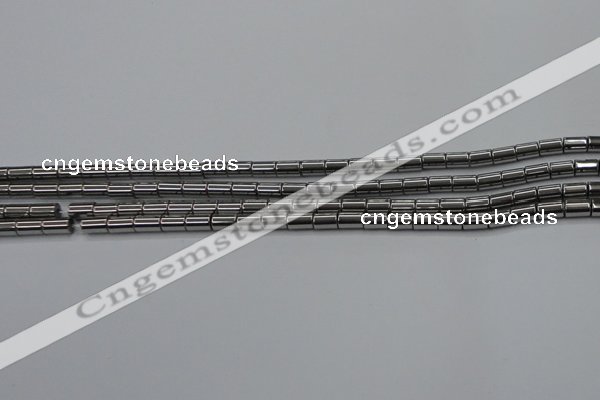 CHE767 15.5 inches 3*5mm tube plated hematite beads wholesale