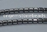 CHE774 15.5 inches 2*2mm drum plated hematite beads wholesale