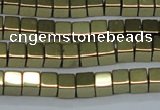 CHE881 15.5 inches 4*4mm cube plated hematite beads wholesale