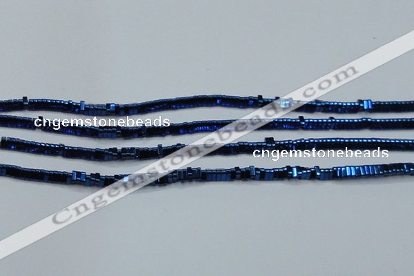 CHE924 15.5 inches 1*3mm triangle plated hematite beads wholesale