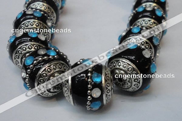 CIB172 19mm round fashion Indonesia jewelry beads wholesale