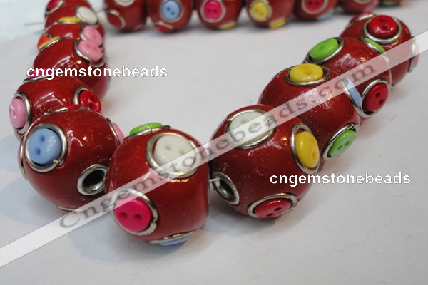 CIB350 20mm round fashion Indonesia jewelry beads wholesale