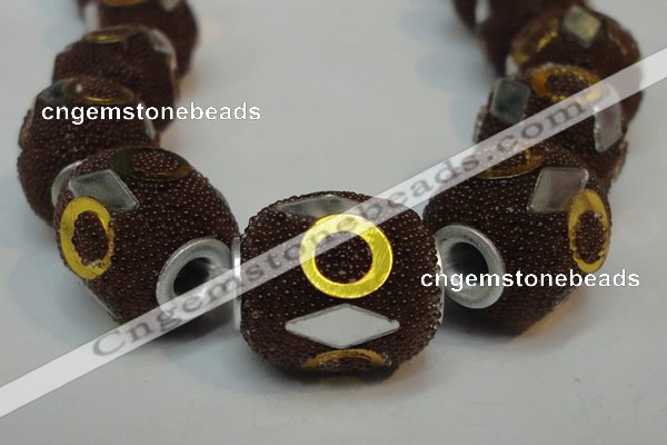 CIB483 15*16mm drum fashion Indonesia jewelry beads wholesale