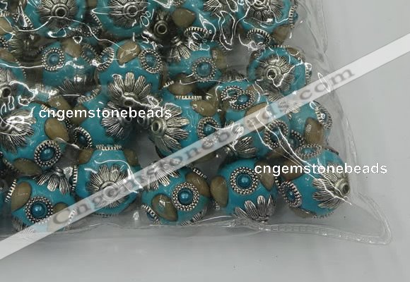 CIB520 22mm round fashion Indonesia jewelry beads wholesale