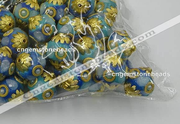 CIB535 22mm round fashion Indonesia jewelry beads wholesale