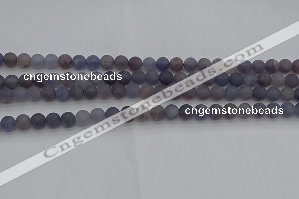 CIL108 15.5 inches 4mm round matte iolite gemstone beads