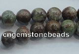 CJA02 15.5 inches 10mm round green jasper beads wholesale