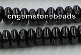 CJB11 16 inches 6*12mm rondelle natural jet gemstone beads wholesale