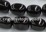 CJB14 16 inches 15*20mm nugget natural jet gemstone beads wholesale