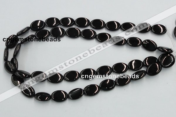CJB18 16 inches 13*18mm oval natural jet gemstone beads wholesale