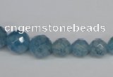 CKQ51 15.5 inches 6mm - 14mm faceted round dyed crackle quartz beads