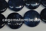 CKU138 15.5 inches 20mm flat round dyed kunzite beads wholesale