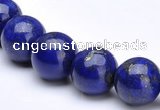 CLA16 Deep blue dyed lapis lazuli 20mm round beads wholesale