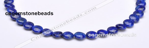 CLA17 10mm flat round deep blue dyed lapis lazuli gemstone beads