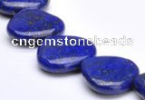 CLA41 20*20mm heart deep blue dyed lapis lazuli beads wholesale