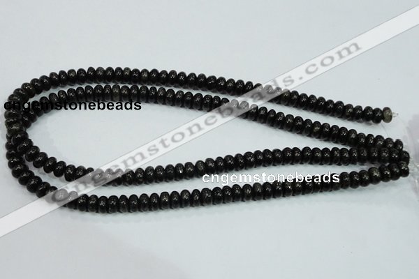 CLB301 15.5 inches 5*8mm rondelle black labradorite gemstone beads