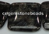 CLB308 15.5 inches 35*35mm square black labradorite gemstone beads