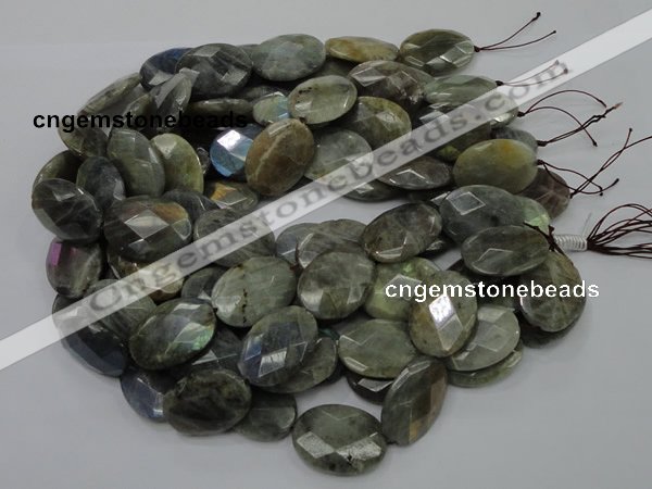 CLB46 15.5 inches 22*30mm faceted oval labradorite gemstone beads