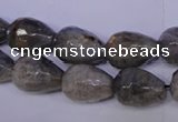 CLB504 15.5 inches 12*16mm faceted teardrop labradorite beads