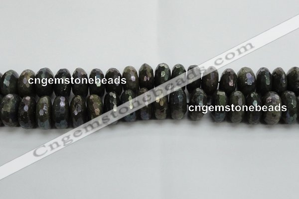 CLB626 15.5 inches 10*20mm faceted rondelle AB-color labradorite beads