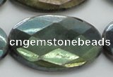 CLB665 15.5 inches 30*40mm faceted oval AB-color labradorite beads