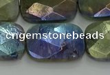 CLB707 15.5 inches 18*25mm faceted rectangle AB-color labradorite beads