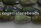 CLB784 15.5 inches 10*20mm faceted teardrop AB-color labradorite beads
