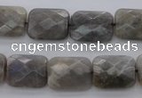 CLB93 15.5 inches 12*16mm faceted rectangle labradorite beads