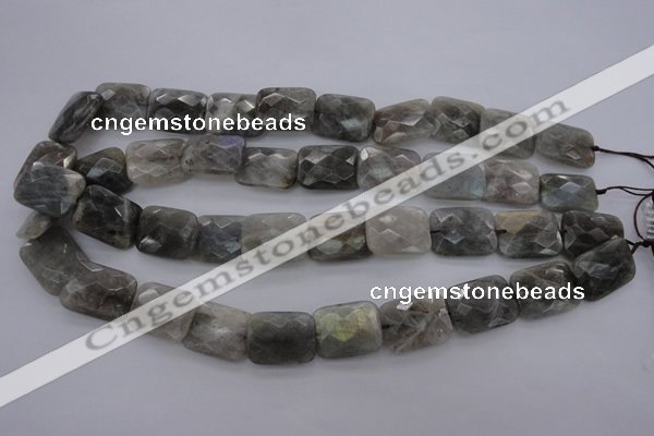 CLB95 15.5 inches 15*20mm faceted rectangle labradorite beads