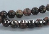 CLD03 15.5 inches 8mm round leopard skin jasper beads wholesale