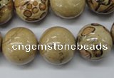 CLD51 15.5 inches 18mm round African leopard skin jasper beads
