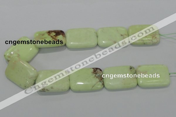 CLE44 15.5 inches 30*40mm rectangle lemon turquoise beads wholesale