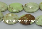 CLE56 15.5 inches 15*20mm faceted oval lemon turquoise beads