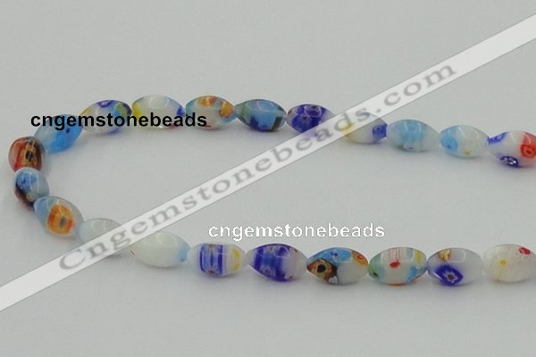 CLG537 16 inches 8*12mm rice lampwork glass beads wholesale