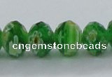CLG62 15 inches 8*10mm faceted rondelle handmade lampwork beads