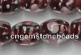 CLG878 15 inches 11*13mm oval lampwork glass beads wholesale